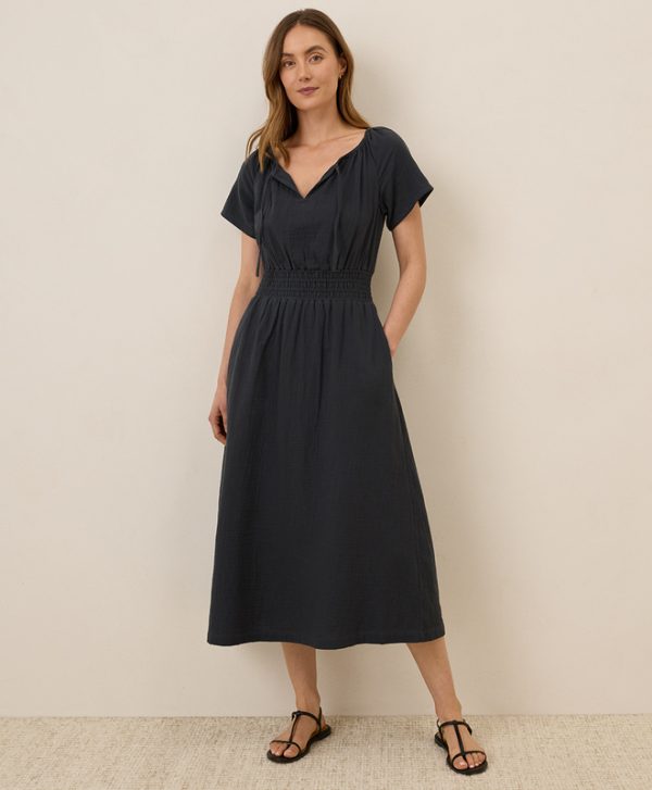 Coastal Double Gauze Boho Midi Dress - Image 2