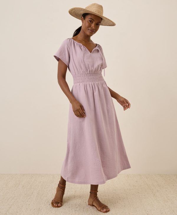 Coastal Double Gauze Boho Midi Dress - Image 3